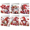 6PCS Diamond Painting Love Goblins Greeting Card Set with Envelopes for Adults Gifts