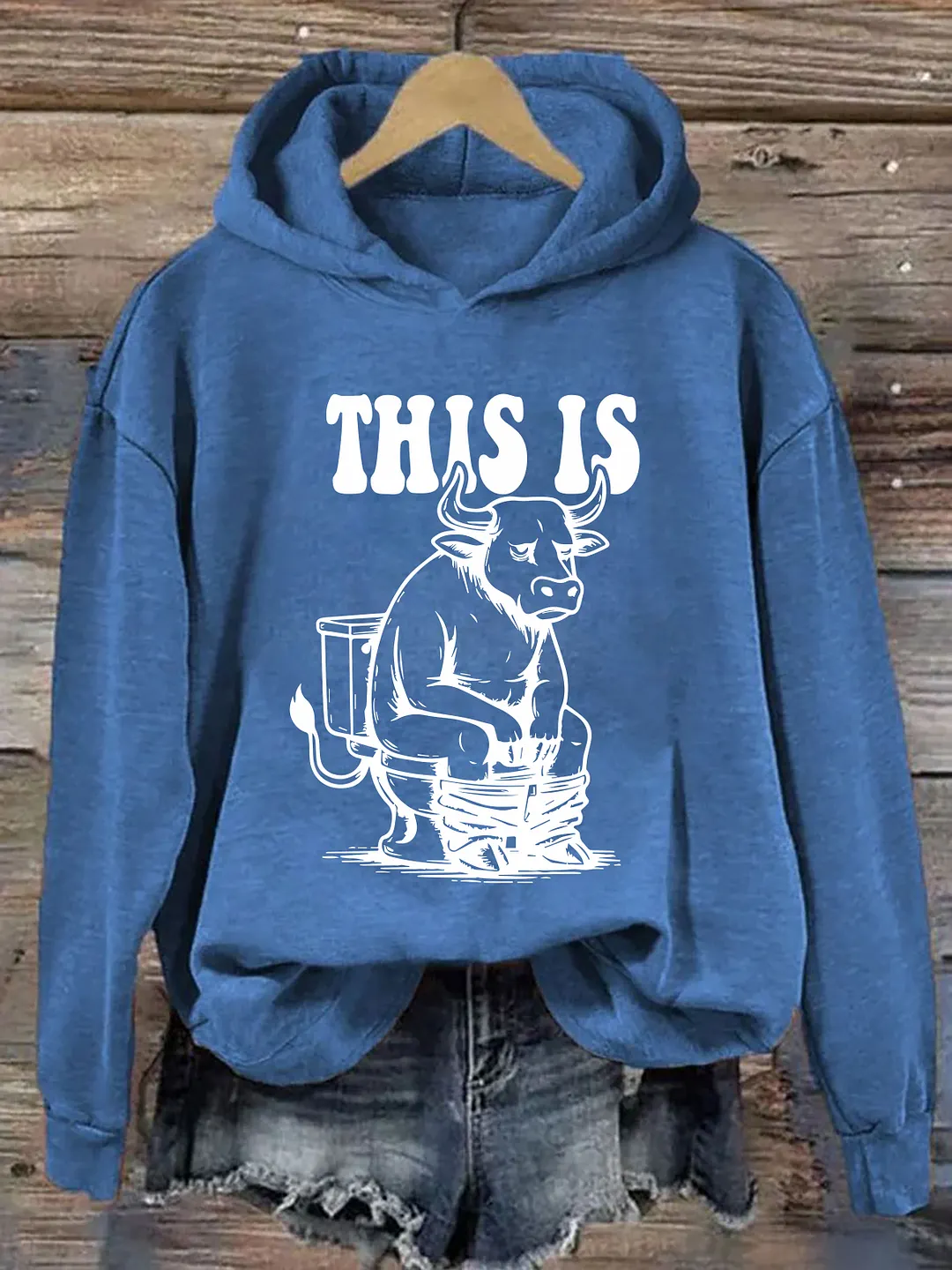 This Is Bull Is Sitting On A Toilet Hoodie