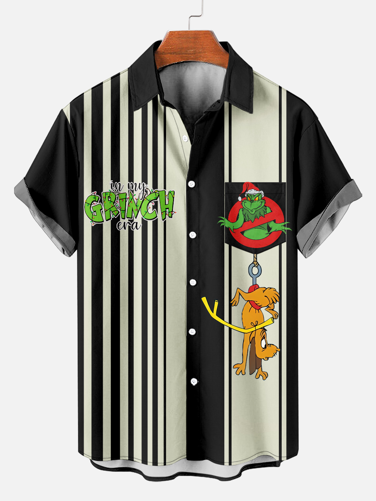 Men's Classic Christmas Short Sleeve Shirt PLUSCLOTHESMAN