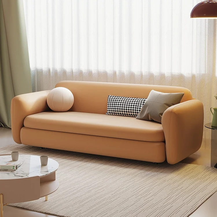Homemys 82.7" Minimalist Velvet Folding Foam Sofa Bed