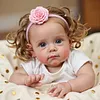 [Heartbeat & Sound] 17" Toddler Lifelike Awake Reborn Baby Doll Girl Gifts For Kids Named Cindy with Bright Brown Eyes - RBBI-Myrebornbabydoll&reg; 	 Myrebornbabydoll&reg;