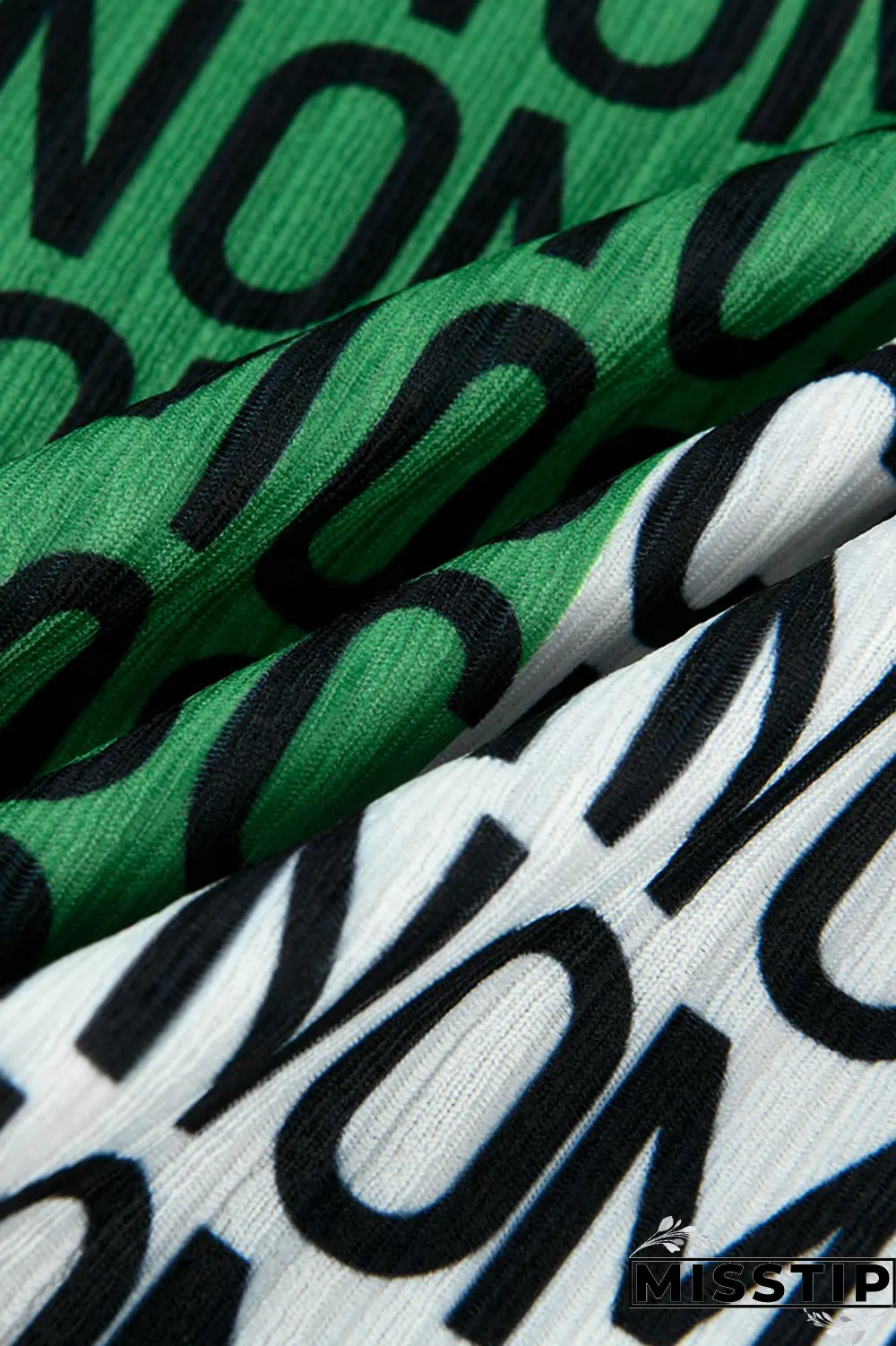 Multi-color Sexy Print Patchwork Letter Three Quarter Two Pieces