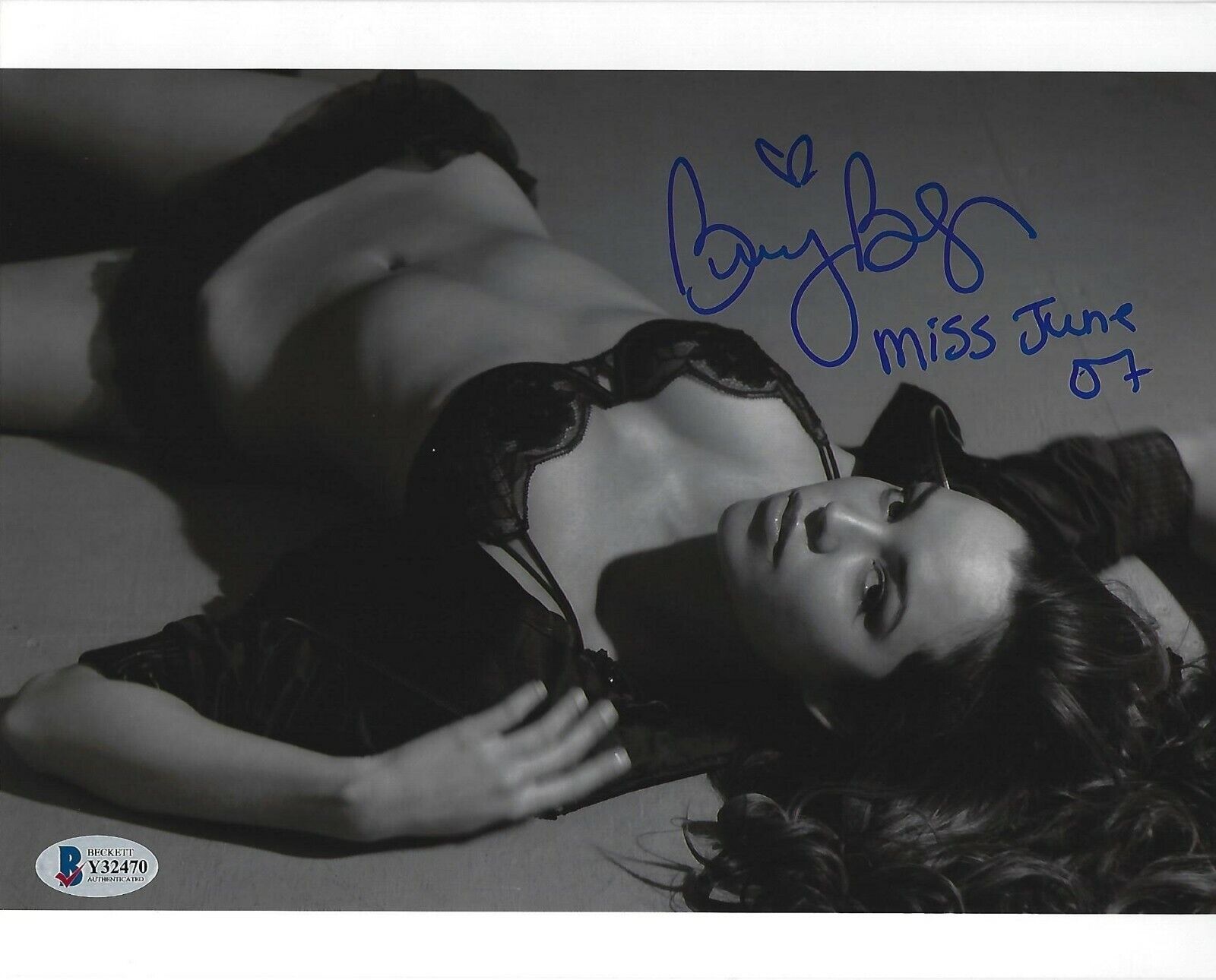 Brittany Binger Signed 8x10 Photo Poster painting BAS Beckett COA June 2007 Playboy Playmate HOT