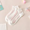 3D Flower Jacquard Summer Women Socks 