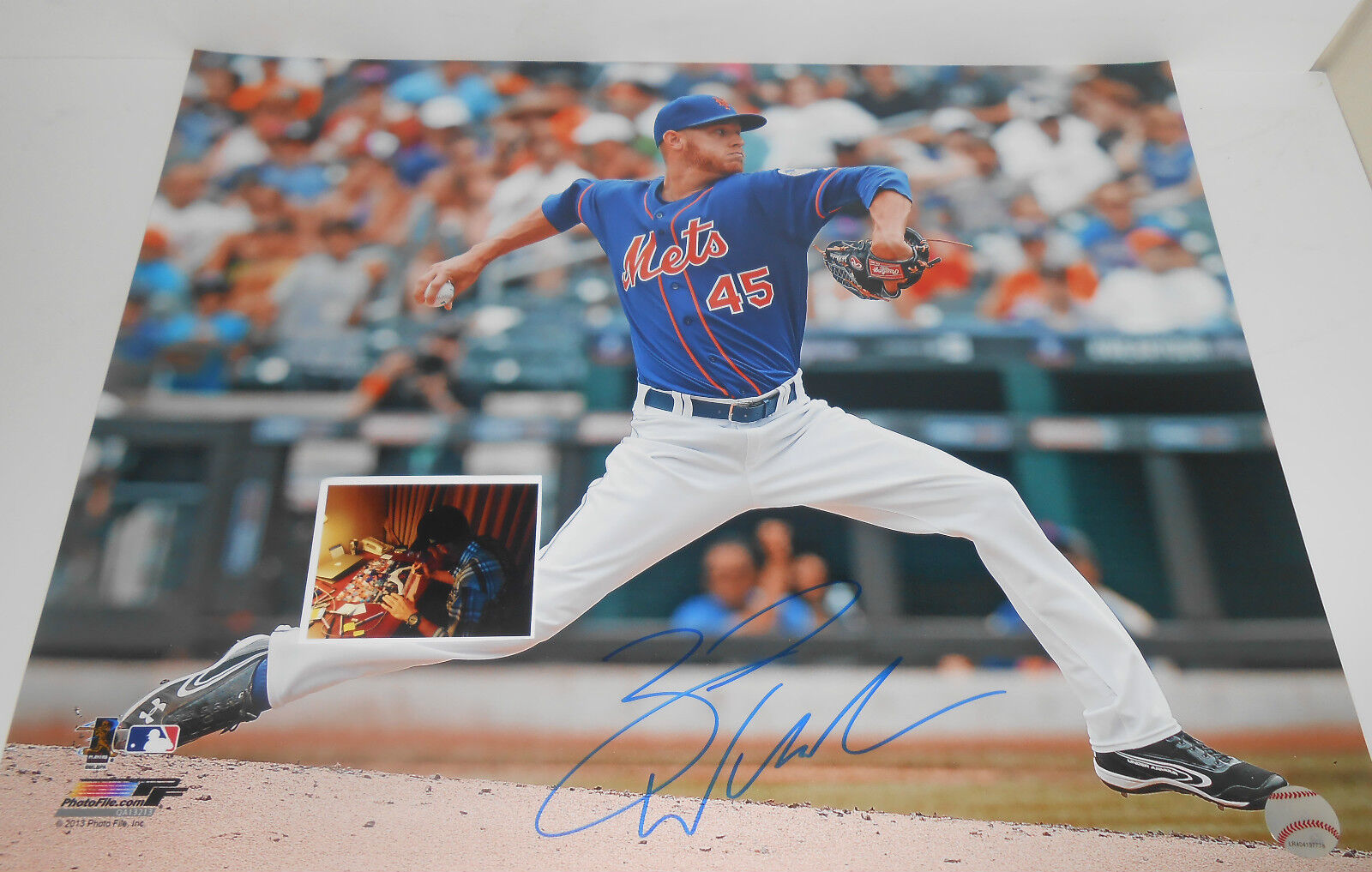 Zack Wheeler New York Mets Autographed Signed 16x20 Horizontal 1