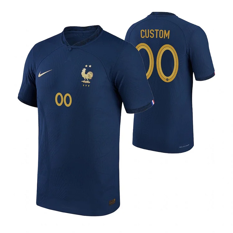 Frankreich Home Trikot WM 2022  ( Aufdruck Dein Name )