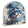 Christmas Acrylic DIY 5D Diamond Art Painting Napkin Holder Set (Snowman)