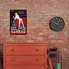 [Grande Taille]Garage girl dame - Panneaux en &eacute;tain m&eacute;tallique(30*40cm)