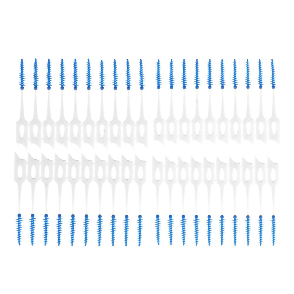 

40pcs Soft Silicone Interdental Floss Brushes Tooth Cleaner Oral Care Tool, 501 Original