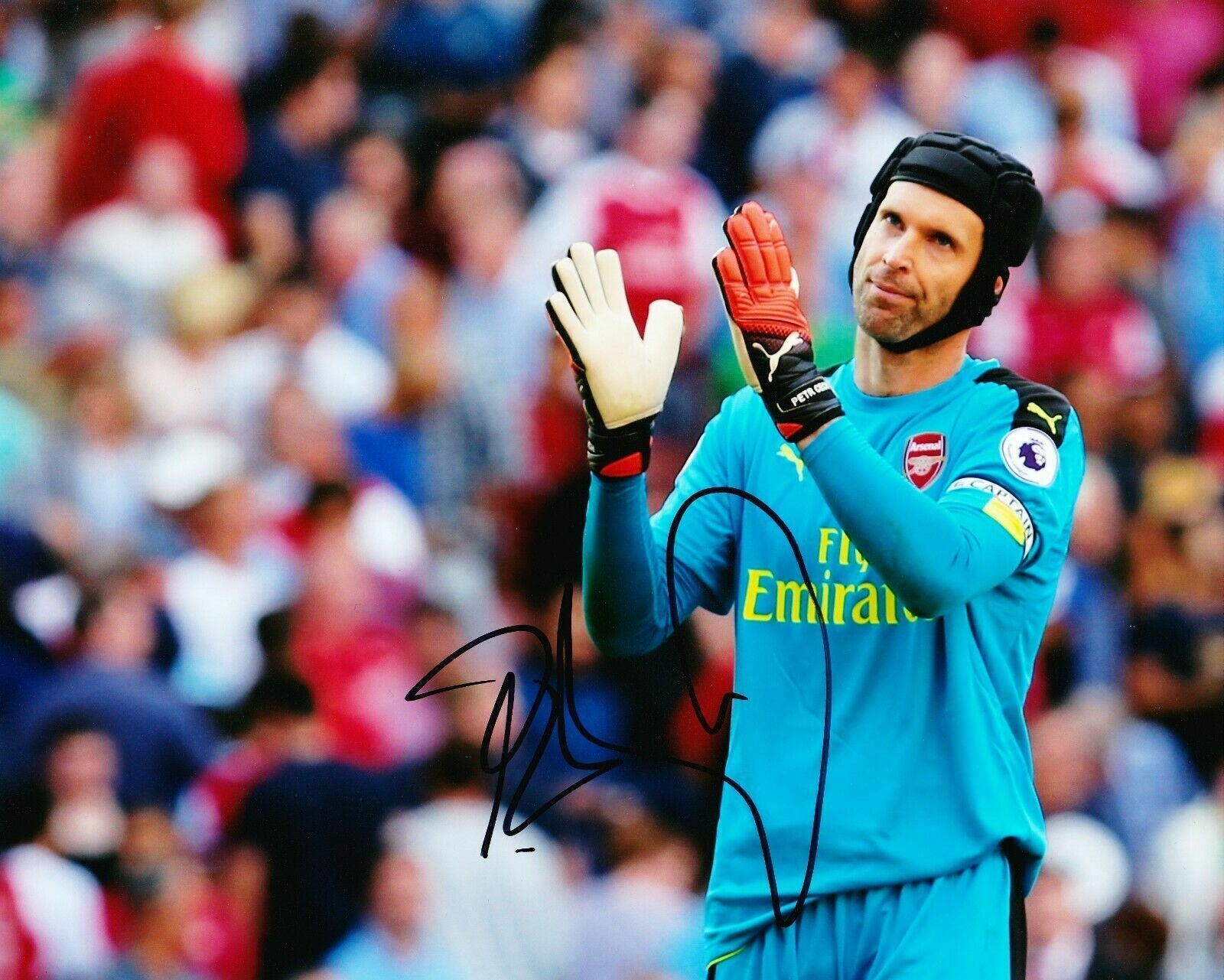 Petr Cech Signed 10X8 Arsenal F.C. Photo Poster painting Autograph AFTAL COA (1103)