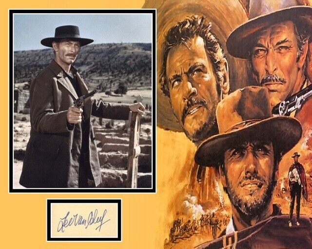 LEE VAN CLEEF SIGNED THE GOOD, BAD AND THE UGLY Photo Poster painting MOUNT UACC REG 242