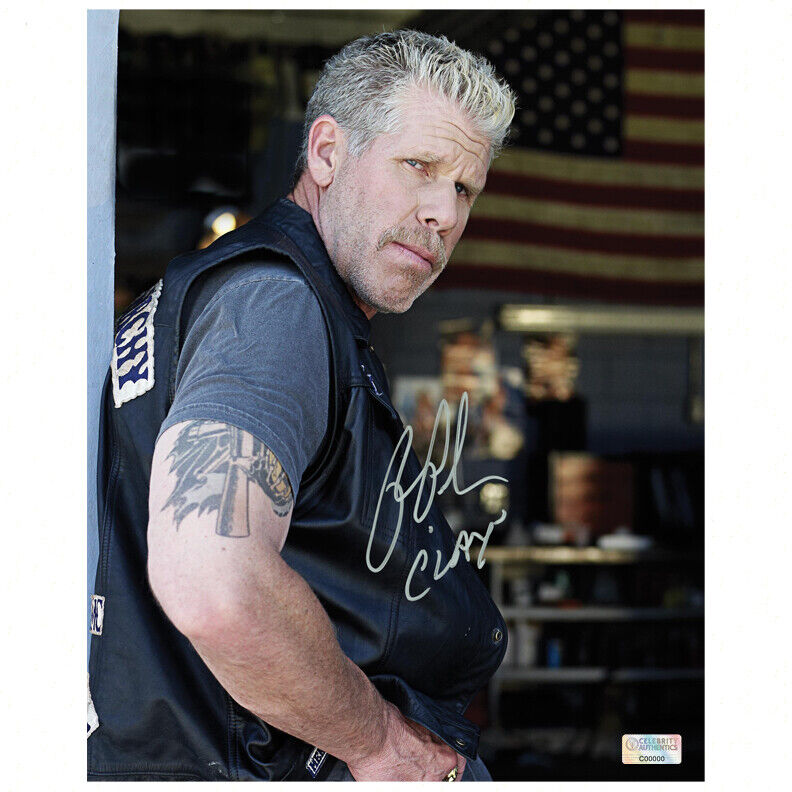 Ron Perlman Autographed Sons of Anarchy Clay 8x10 Scene Photo Poster painting