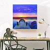 Diamond Painting-DIY Full Round Drill Seawater Sunrise