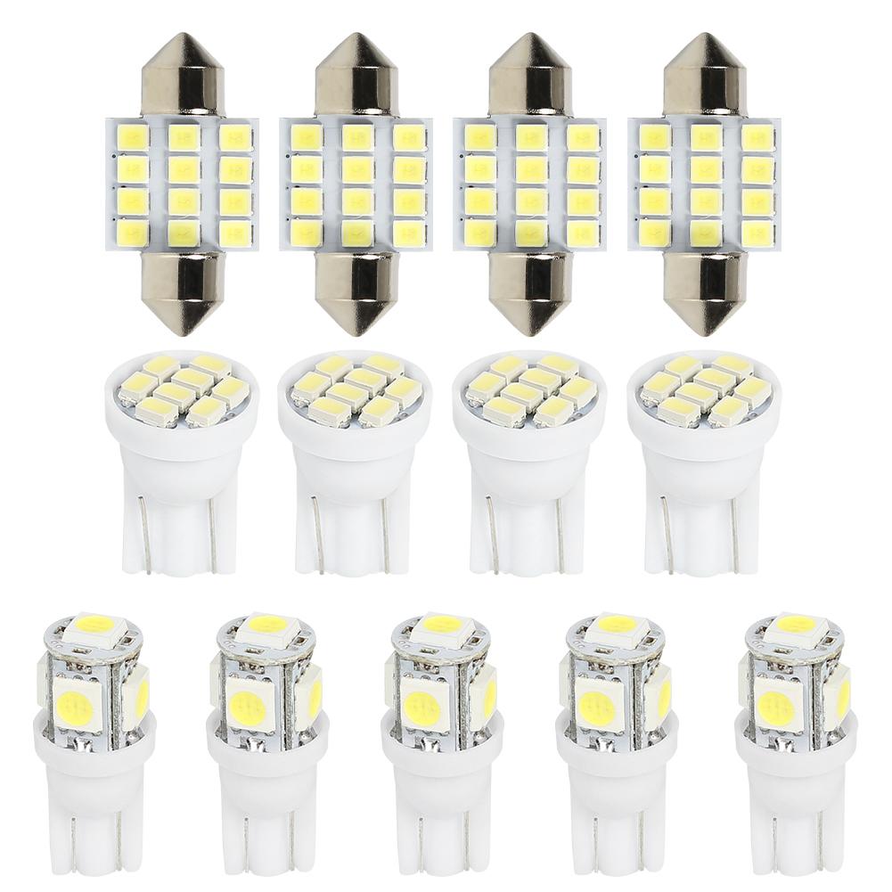 

13pcs/set 31mm C5W Doom Light T10 W5W Map License Plate Lamp Car LED Bulbs, 501 Original