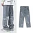 Trackpodssl New Retro Low Waist Women's Jeans Oversized Baggy Straight Leg Denim Pants Y2k Fashion Trend Alien Embroidery Women Cargo Pants