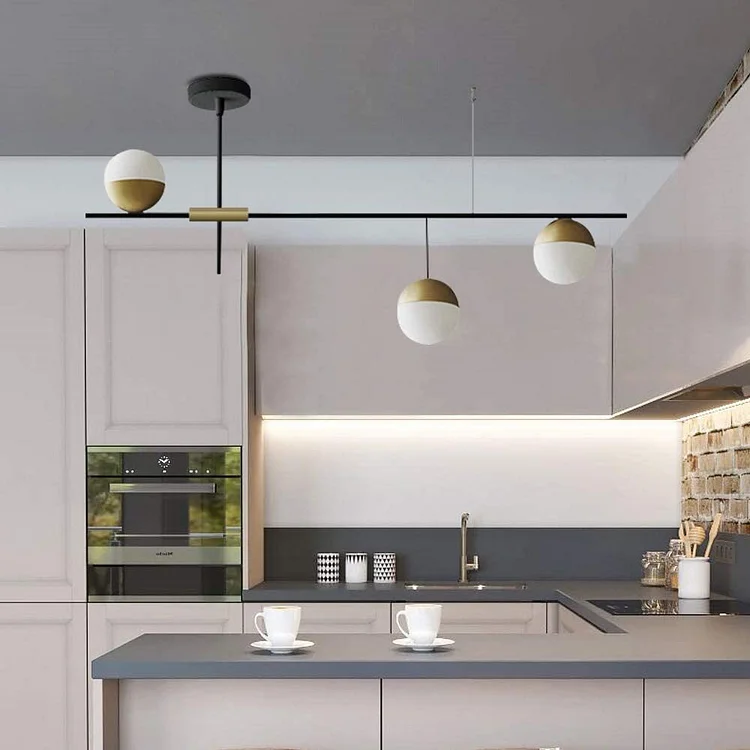 Linear Chandelier Three-light Ceiling Lamp Living Room Light Vjlight