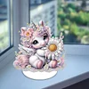 DIY Unicorn Sunflower Special Shaped Single-Sided Diamond Art Desktop Decor
