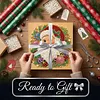 (25x25cm)DIY Pearl Painting Xmas Framed Handmade Pearl Material Art Kit Living Room Decor