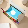 Hummingbird Sunset DIY PULeather Diamond Painting Tissue Box for Adults Beginners Large Size Diamond Art Paper Storage Holder for Living Room Bathroom Table Decor
