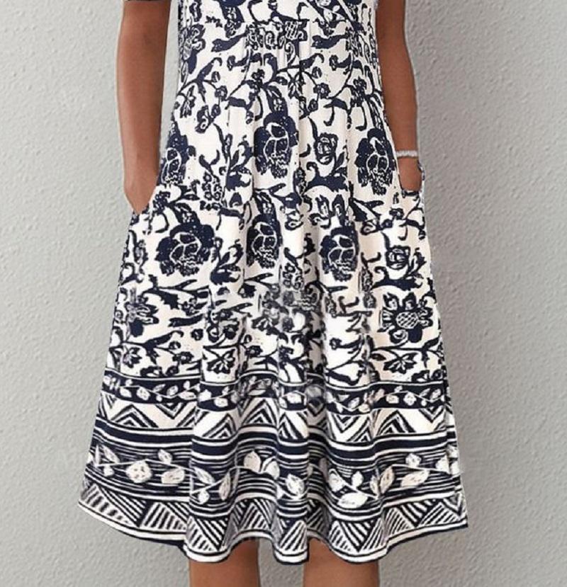 Better to Best Printed Dress-vocosishoes