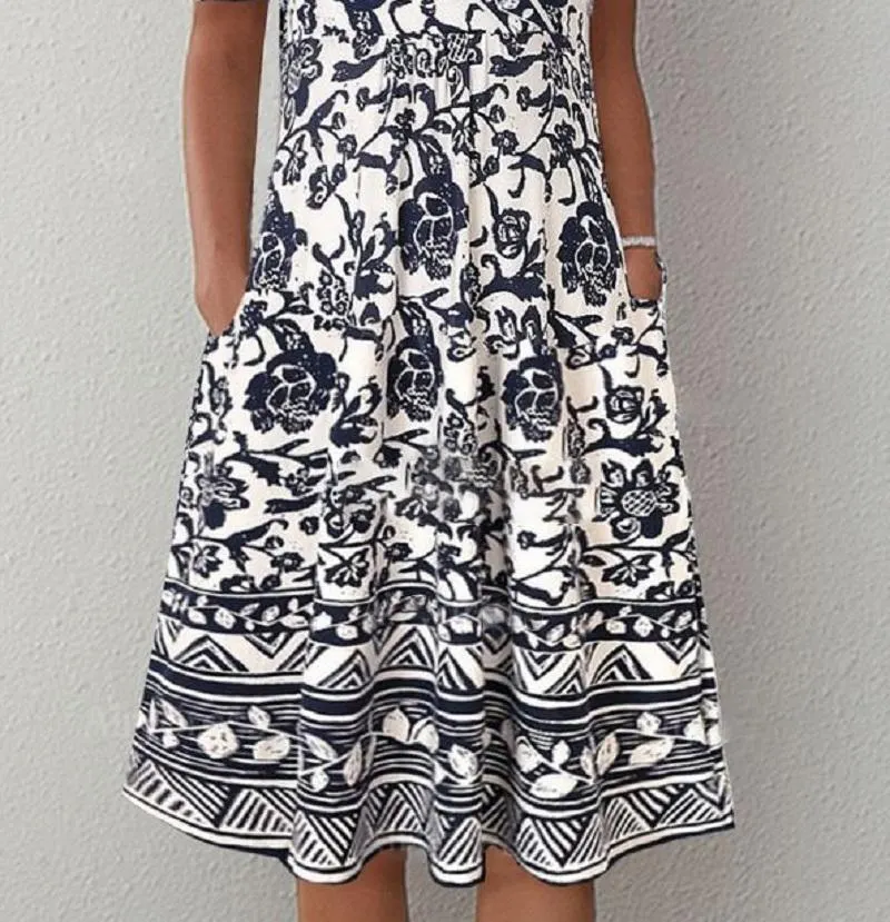 Better to Best Printed Dress-vocosishoes
