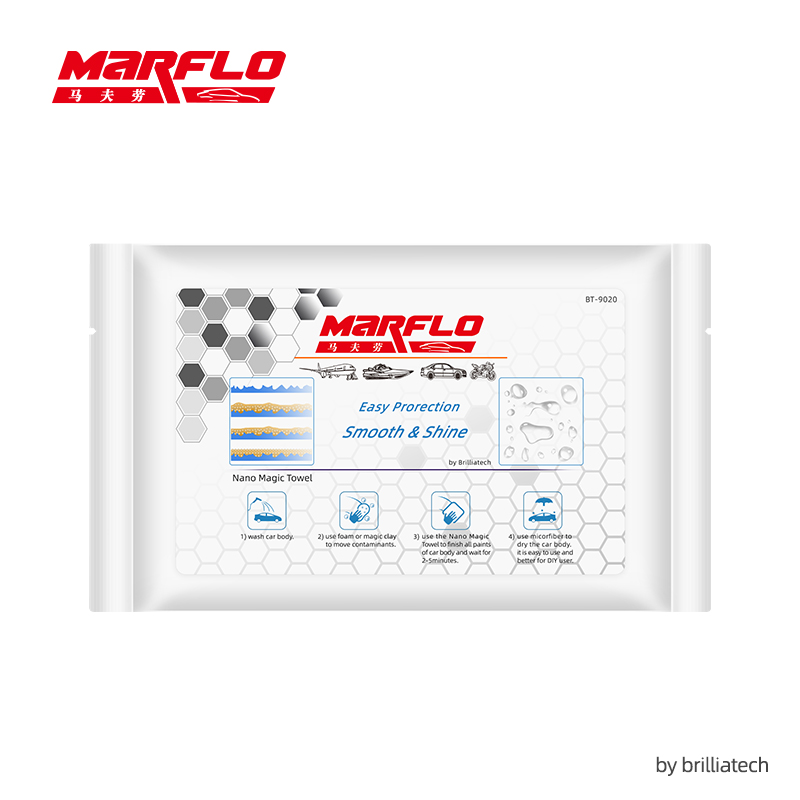 Marflo Nano Ceramic Coating Super Paint Crystal Material Magic Towel Car Washing BT-9020