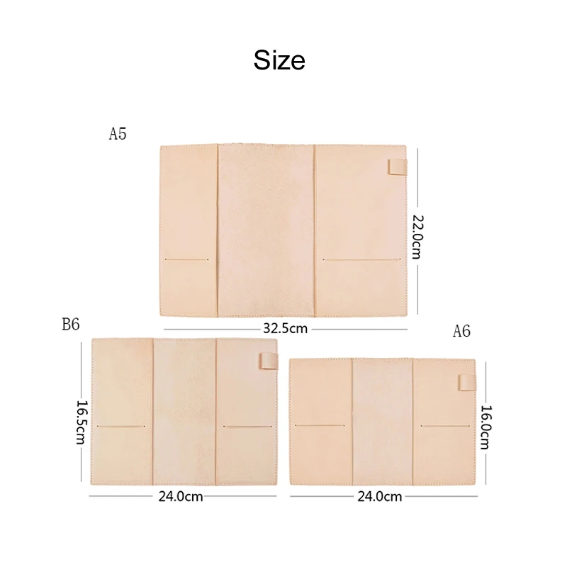 Fromthenon Vegetable Tanned Genuine Leather Cover Notebook for HO-BO Planner Vintage Stationery Office and School Supplies