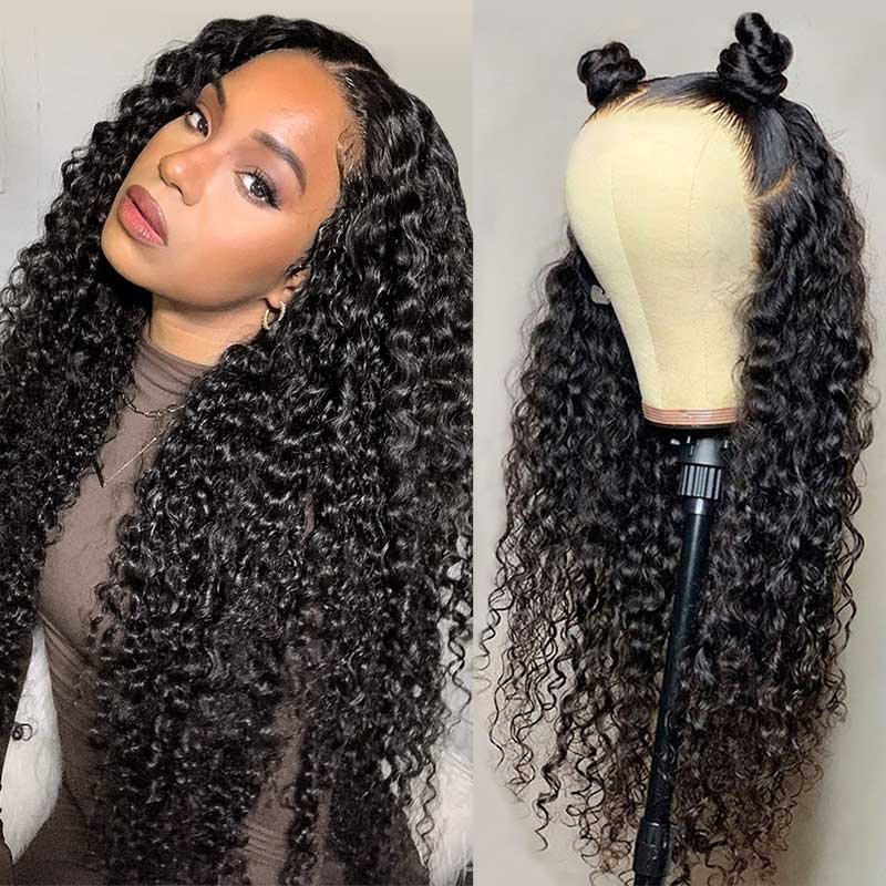Water Wave 13x4 Frontal Lace Wig Real HD Lace Wig Wet and Wavy Human Hair Wig US Mall Lifes