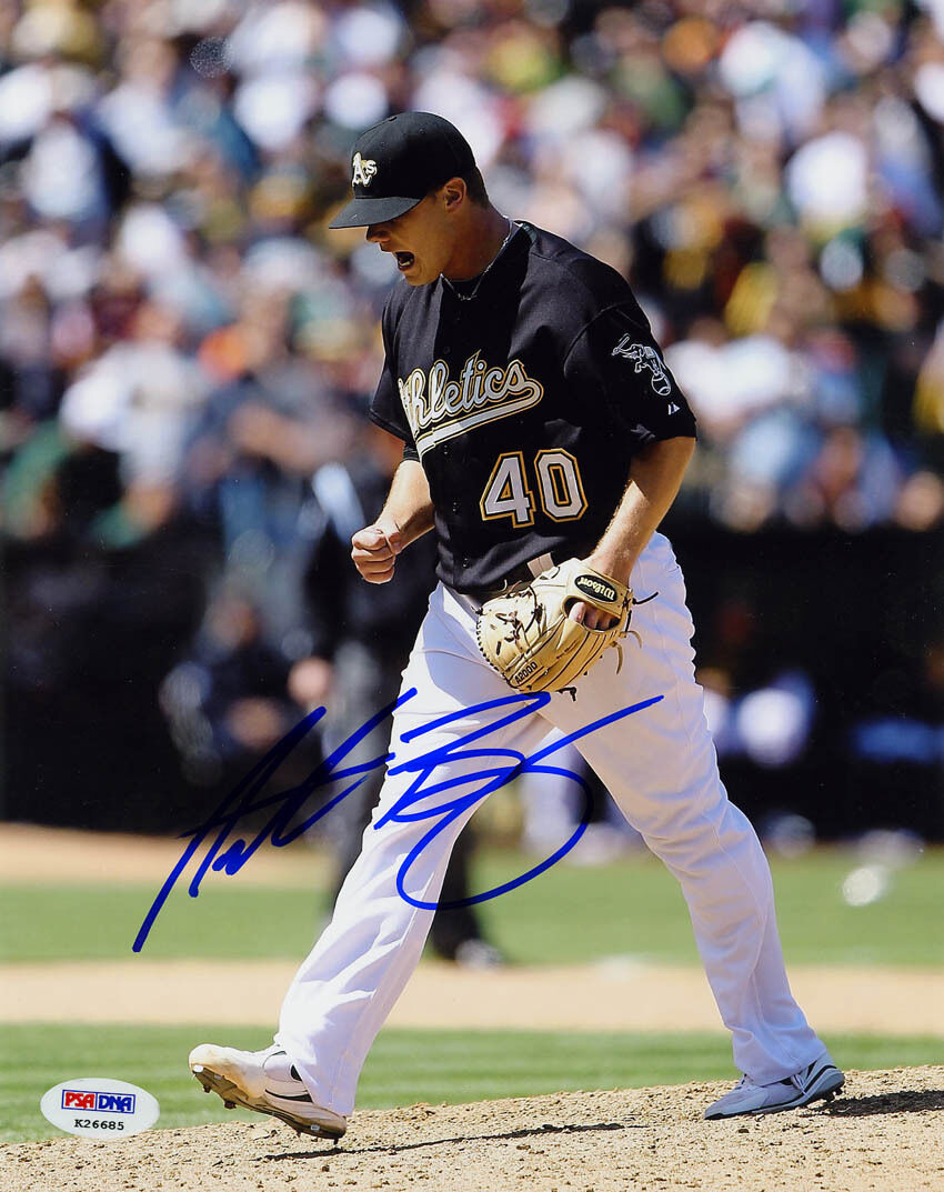 Andrew Bailey SIGNED 8x10 Photo Poster painting Oakland A's PSA/DNA AUTOGRAPHED