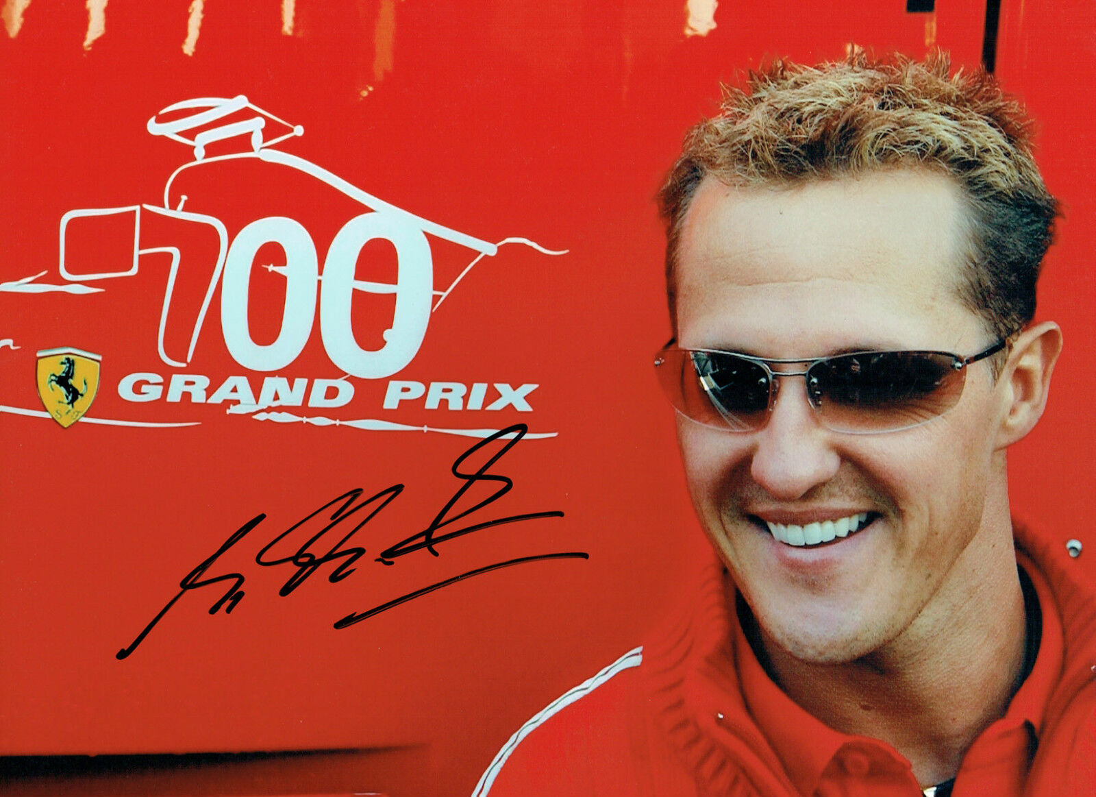 Michael SCHUMACHER Signed Autograph MASSIVE FERRARI 16x12 Photo Poster painting AFTAL COA F1