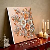 Framed Flowers - Pearls Painting Kit for Creativity DIY Pearl Dot Crafts for Gift Home Wall Decor 25*25CM (With Frame)