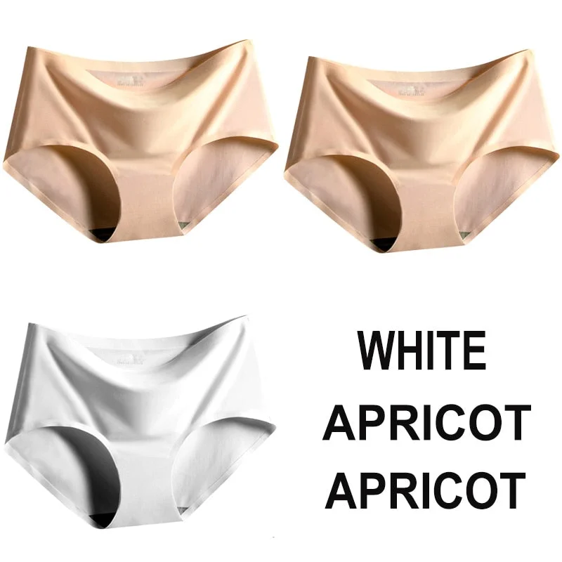 3PCS/Set Seamless Panties Women Panties Sexy Female Underpants Briefs Invisible Pantys Solid Color Soft Intimate Lingerie M-2XL