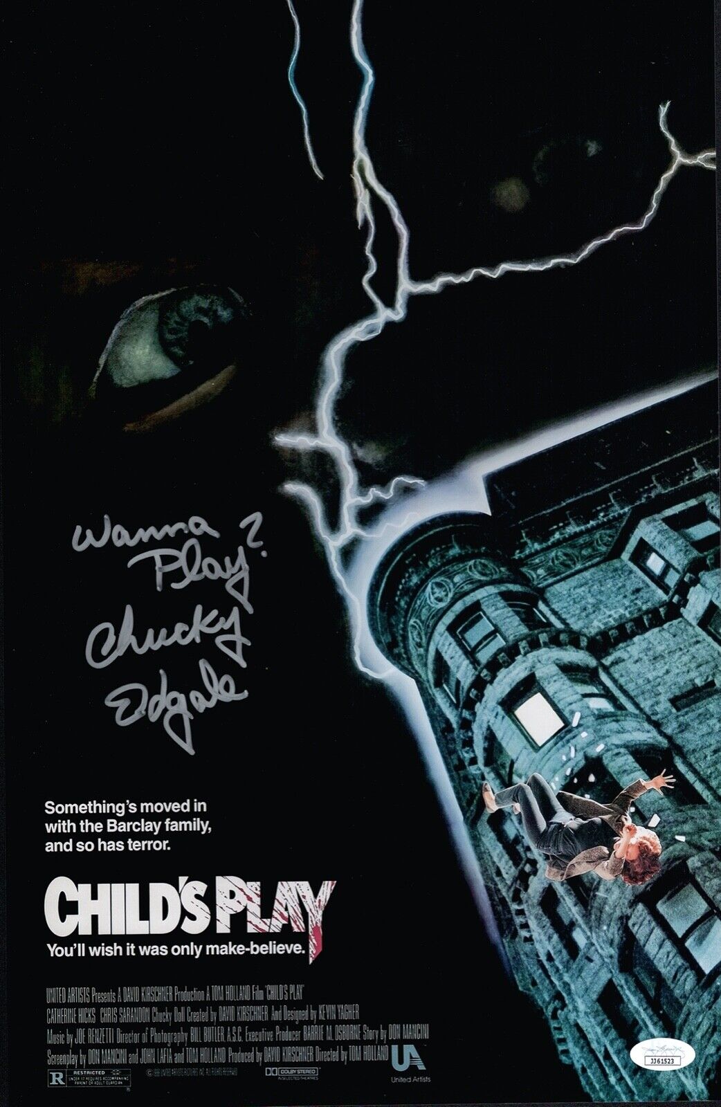 ED GALE Signed CHUCKY 11x17 Photo Poster painting Child's Play In Person Autograph JSA COA Cert