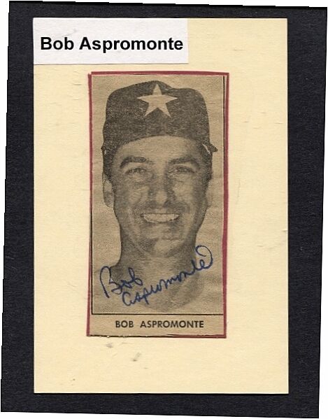 1960's BOB ASPROMONTE-HOUSTON ASTROS AUTOGRAPHED SPORTING NEWS Photo Poster painting-EX