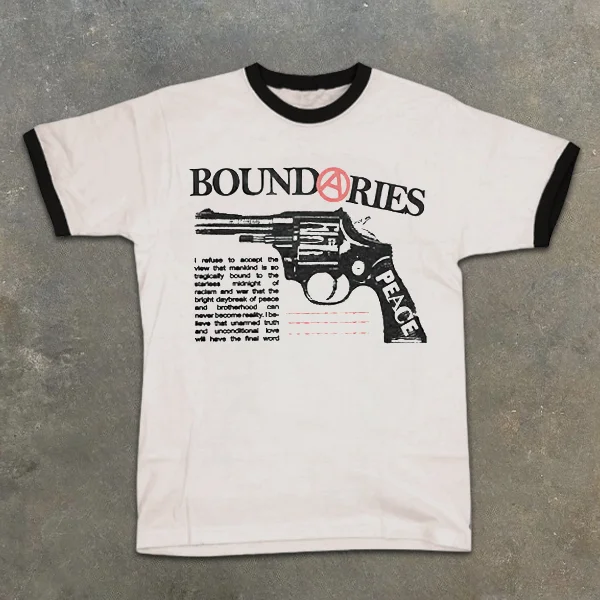 Revolver Graphic Print Colorblock Short Sleeve T-Shirt