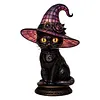 Gothic Witch Hat Night Light Halloween Decorations Colorful Wizard Hat Lamp
