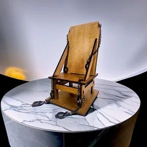 pornhint Pornhint Handmade Miniature Medieval instrument of handcuff Chair Figure,Pillory Stocks with Handcuffs,punishment furniture,Hand Crafts,Slave Tools