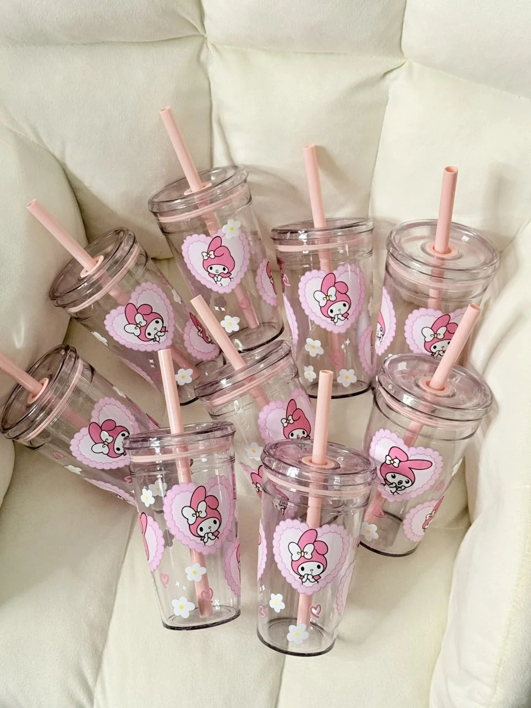 Melo Straw Cup Water Bottle 450ml