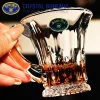 Czech BOHEMIA Crystal Glass Ltalian Style Coffee Cup With Handle Flower Tea Fruit Tea Cup Milk Shake Mug