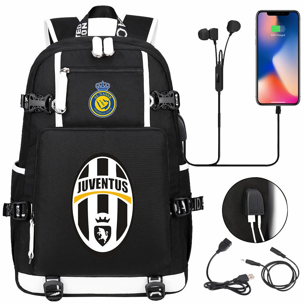 Buzzdaisy Cristiano Ronaldo Themed Backpack with USB Charging and Laptop Capacity