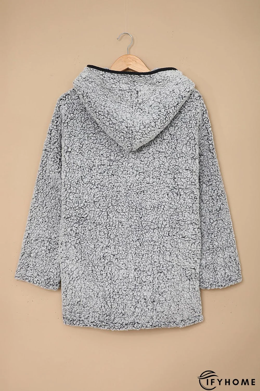 Fleece Thickened Hooded Jacket Women's Mid-length Loose Casual Jacket | IFYHOME