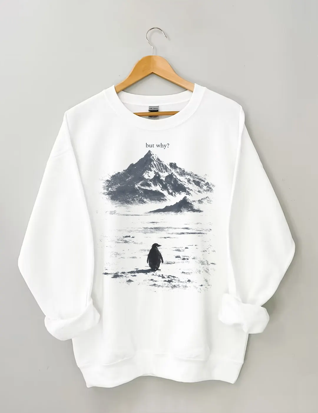 But Why Penguin Sweatshirt