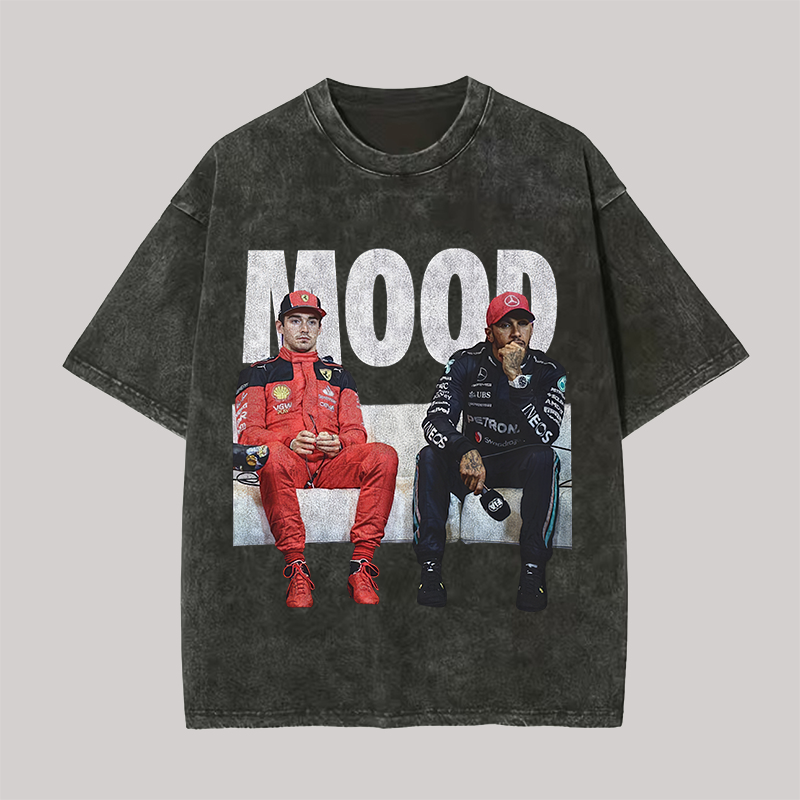Ferrari 2025 Printed Oversize Washed T-Shirt