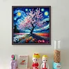 Starry Sky Scenery-11CT Stamped Cross Stitch 50*50cm/19.69*19.69in