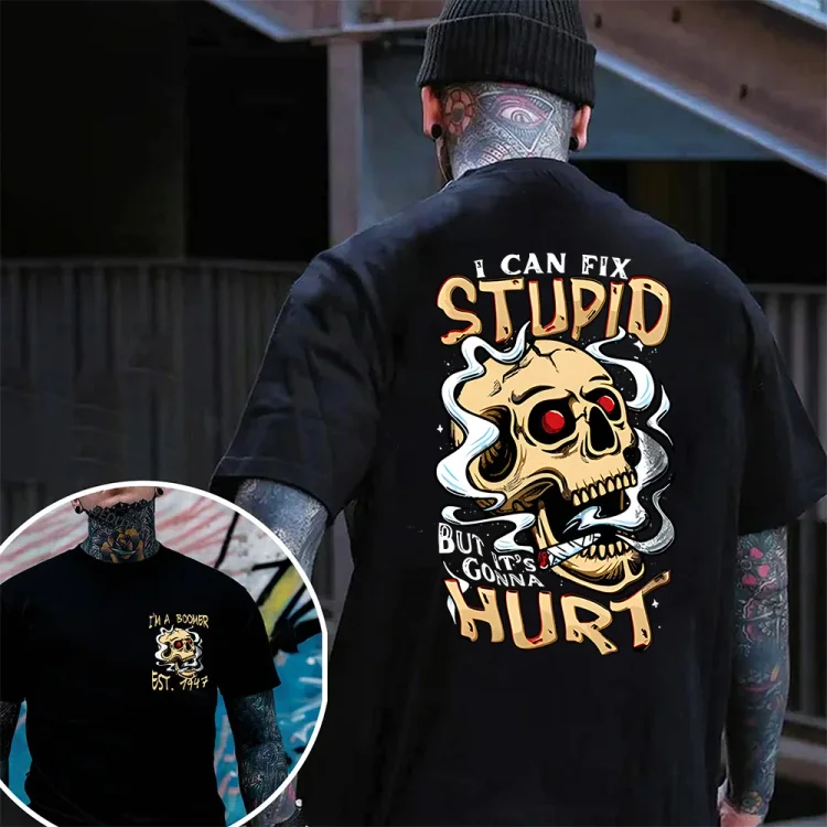 I Can Fix Stupid But It's Gonna Hurt Boomer T-shirt, Custom Year Of Birth T shirt, Cotton T Shirt