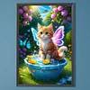 Diamond Painting-DIY Full Round Drill Wings Cat(40x60cm)