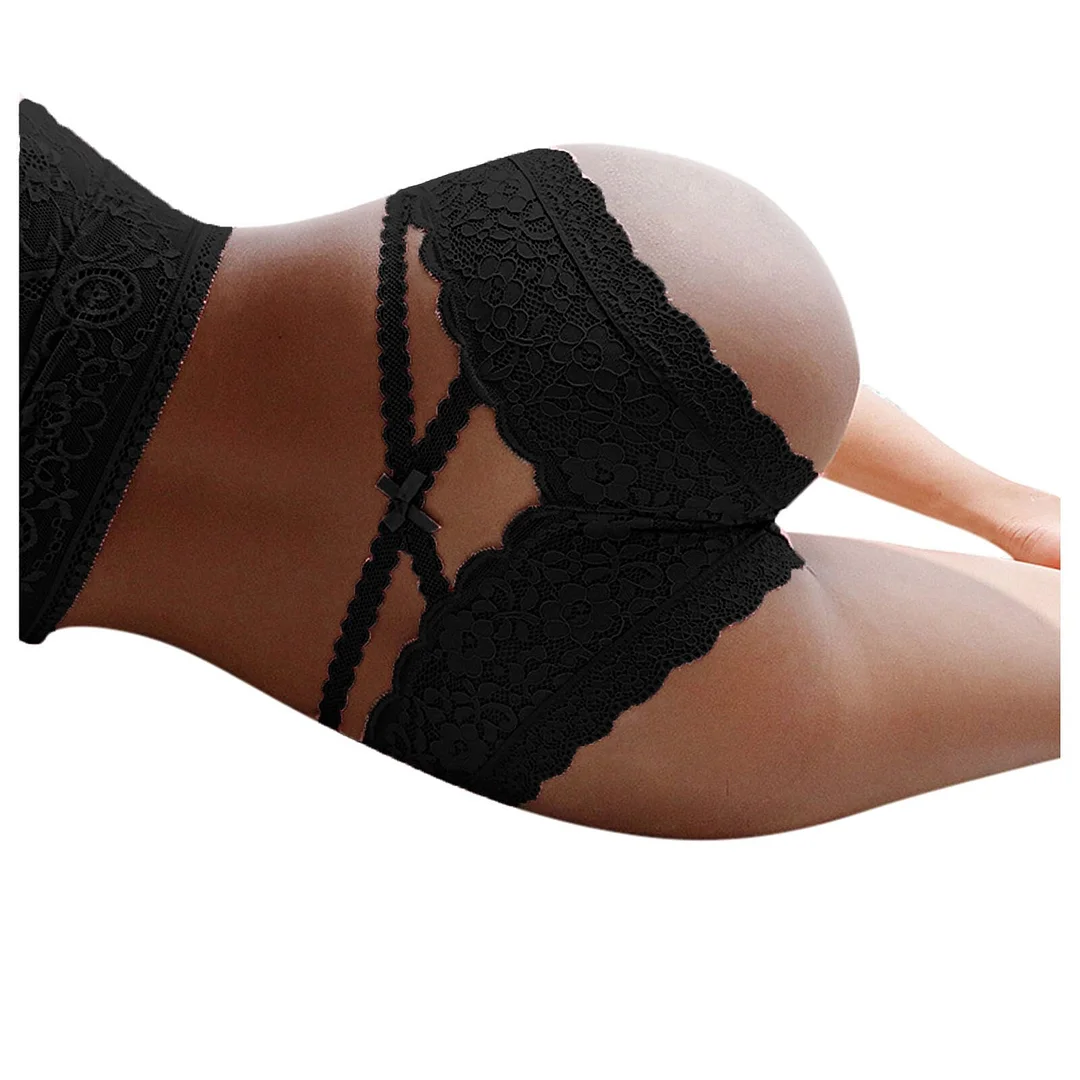 Women's Underwear Sexy Lace Panties Soft Comfortable Bowknot Sexy Lingerie Hot Erotic Hollow Out Briefs Thongs Female Seamless