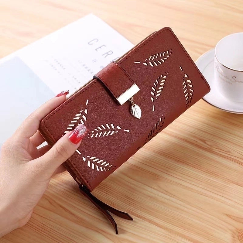 Women’s Spring&summer Pu Leather Geometric Vintage Style Square Zipper Buckle Long Wallet