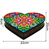 DIY Special Shaped Crystal Painting Classic Heart Mandala Storage Box Ornament Kit