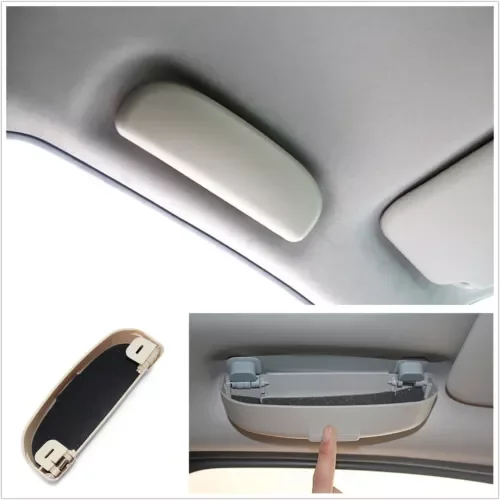 1pcs Beige Car Front Sunglasses Holder Glasses Case New Universal Travel Pack (For: Bugatti) Parts